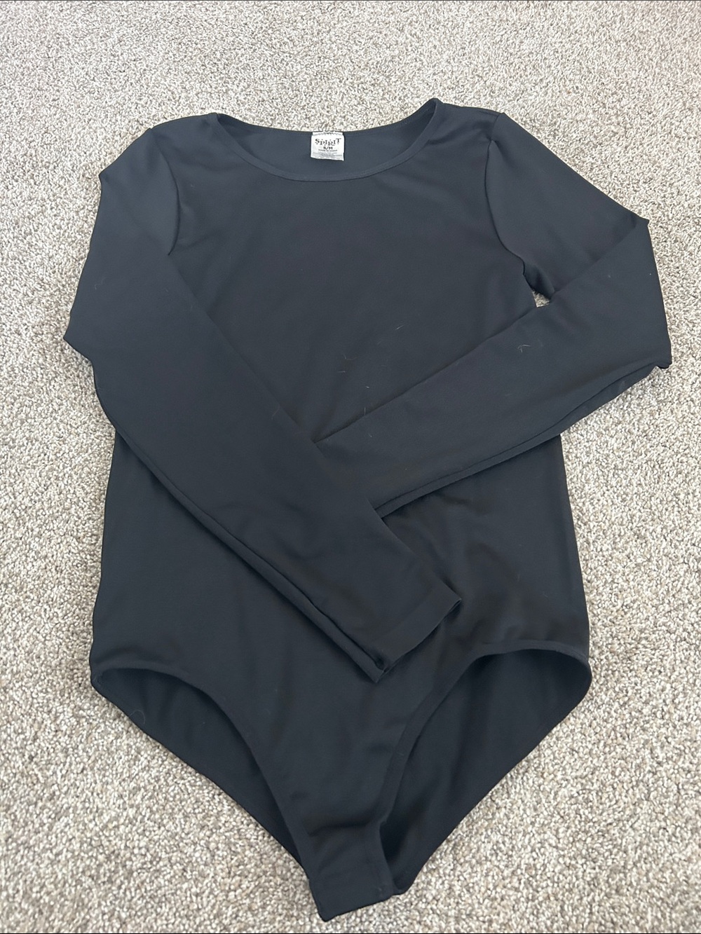 Spirit Black Long-Sleeve Bodysuit